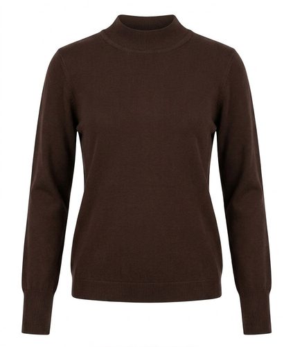 Knit Top With Mock Neck in Chocolate by Legend