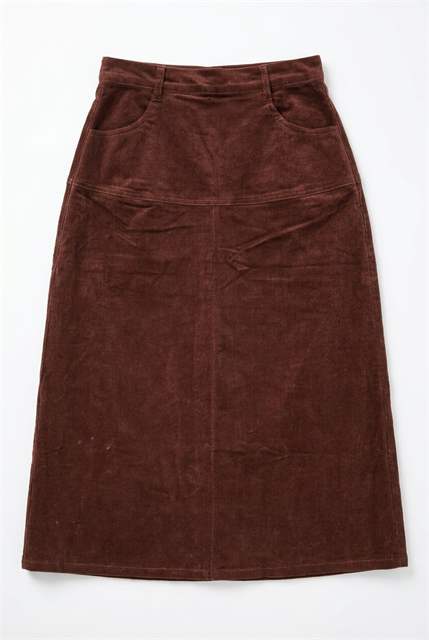 Corduroy Flare Skirt in Wine by Legend