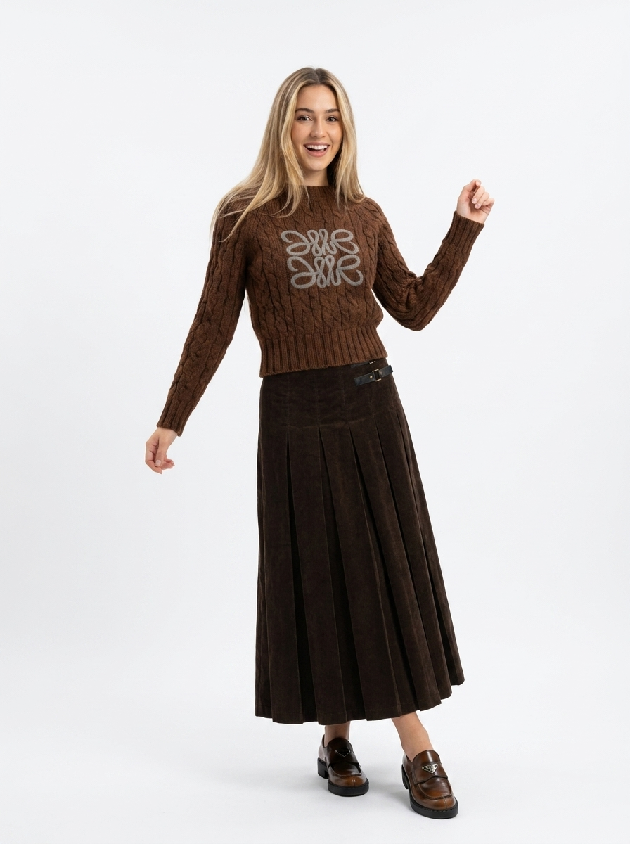 Corduroy Flare Skirt in by Legend