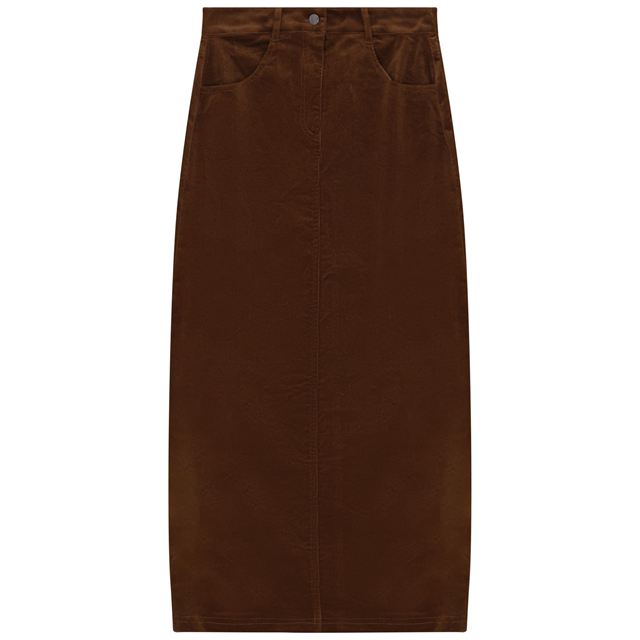 Corduroy A Line Skirt in Cognac by Legend