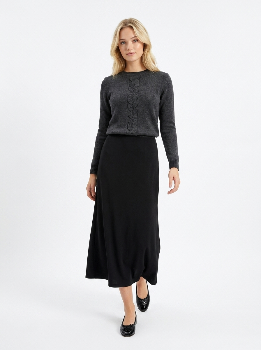 Pull On Bias Skirt