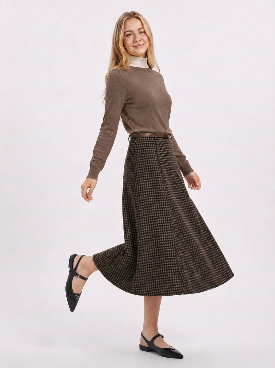Knit Top With Contrast Color