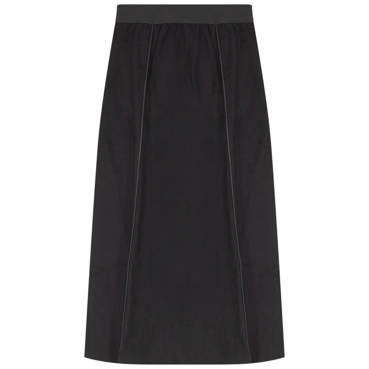 Panelled Skirt With Insert Piping in Black by Urban