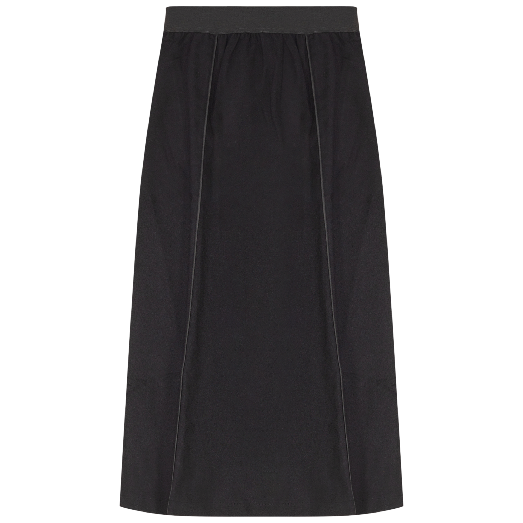 Panelled Skirt With Insert Piping in Black by Urban