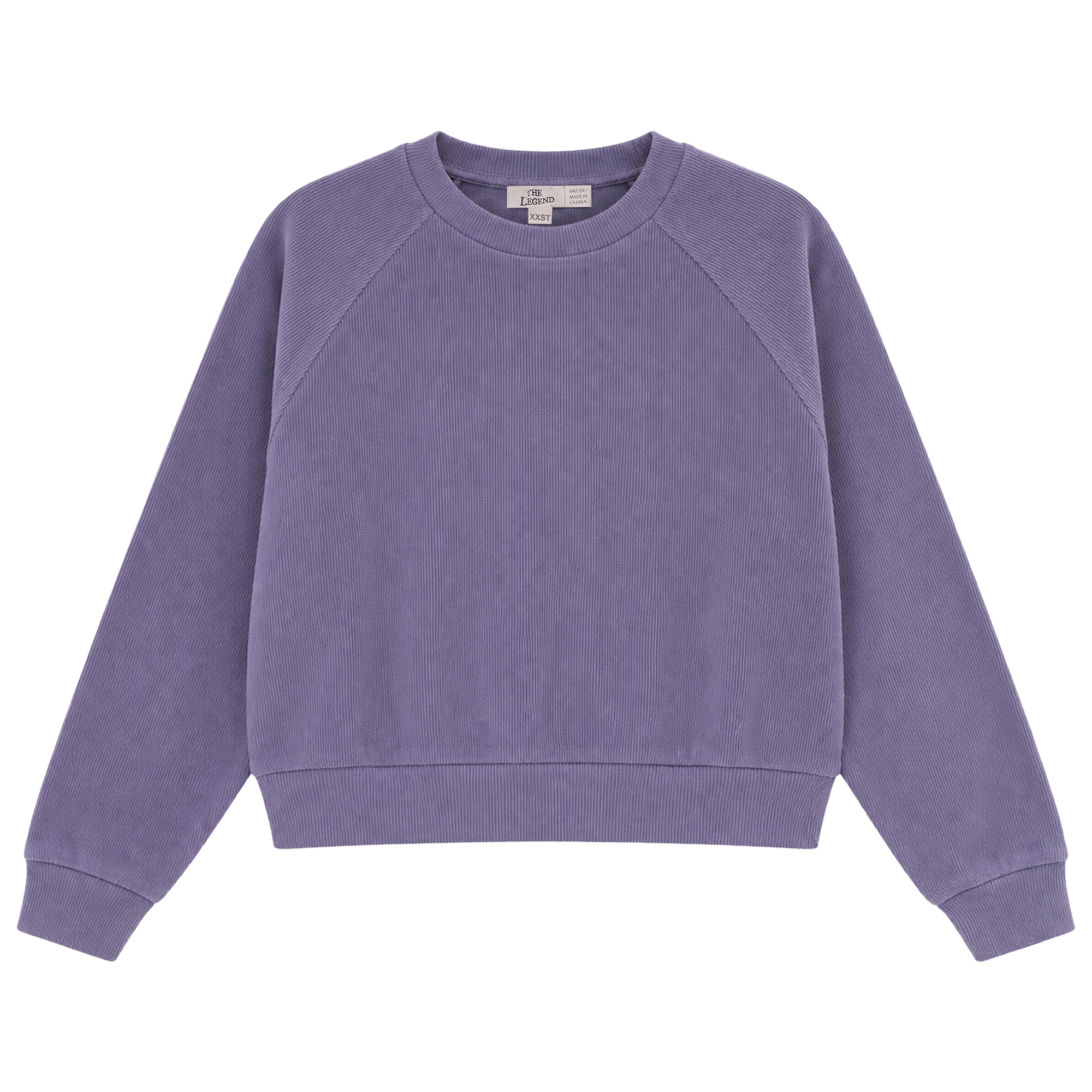 Rib Crop Top in Plum by Legend