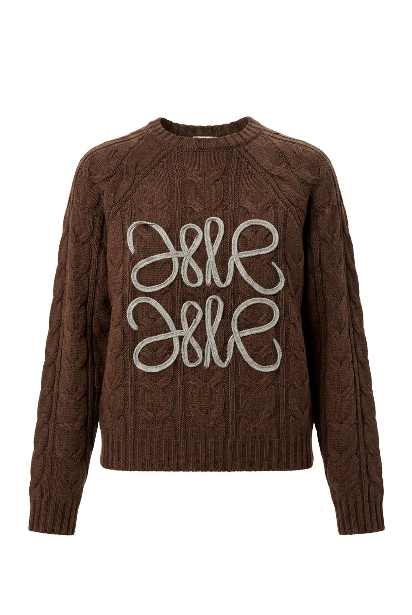 Knit Sweater in Chocolate by Aspect