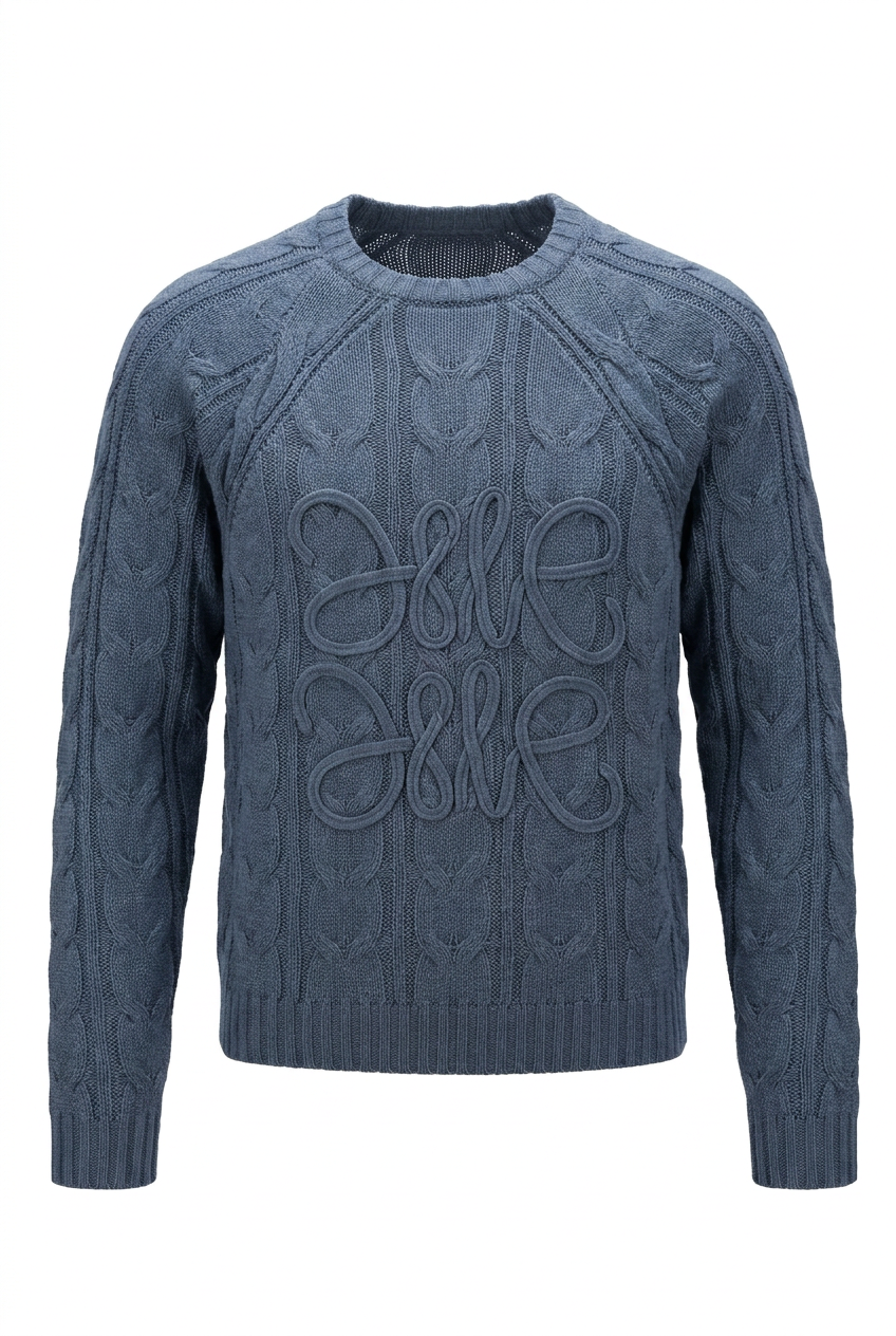Knit Sweater in Denim by Aspect