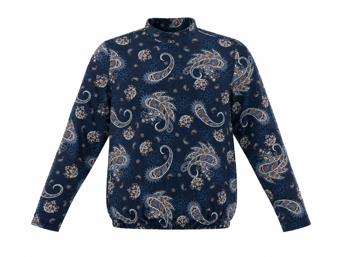 Maternity Printed Bubble Tee in Dark Denim by MCM