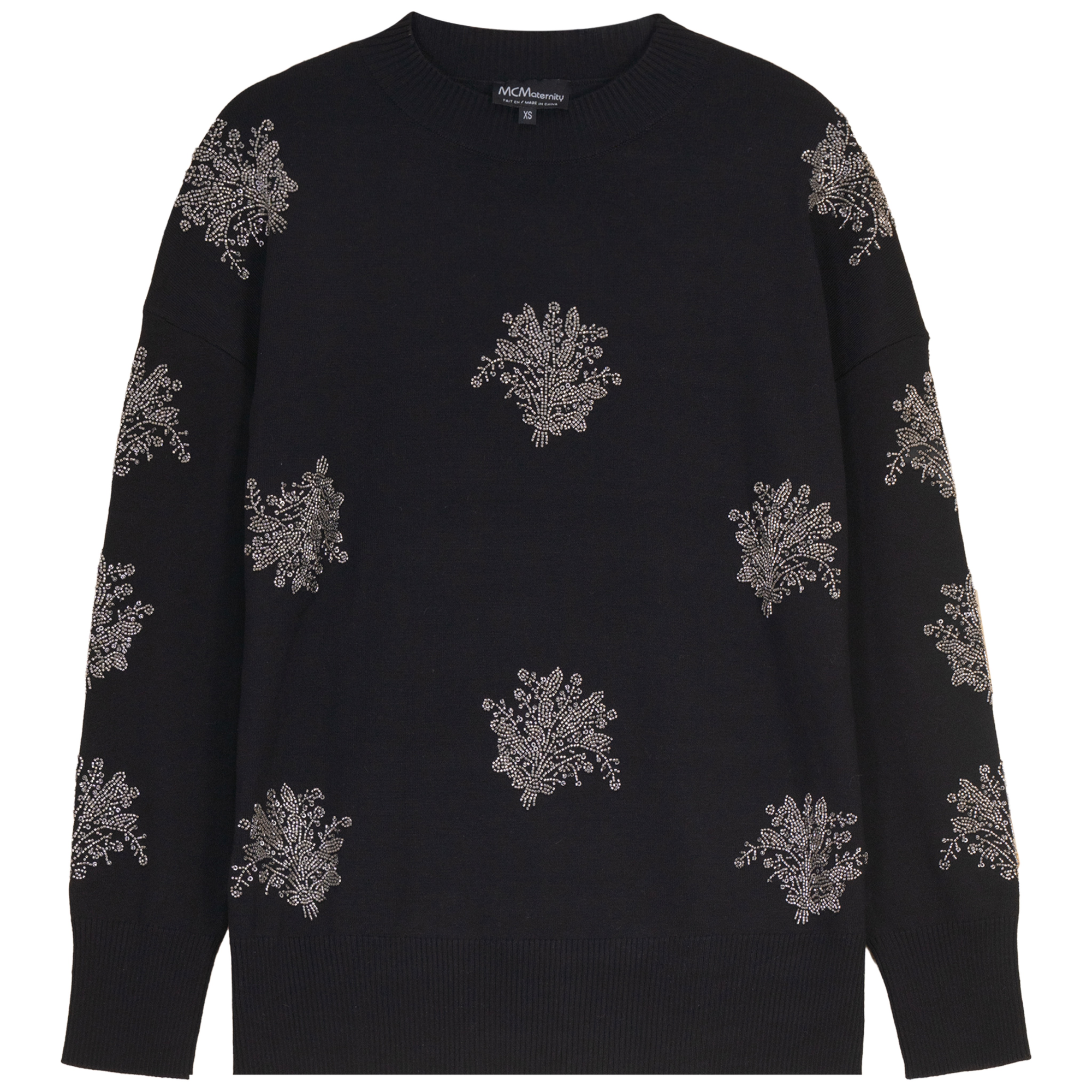 Beaded Flower Sweater