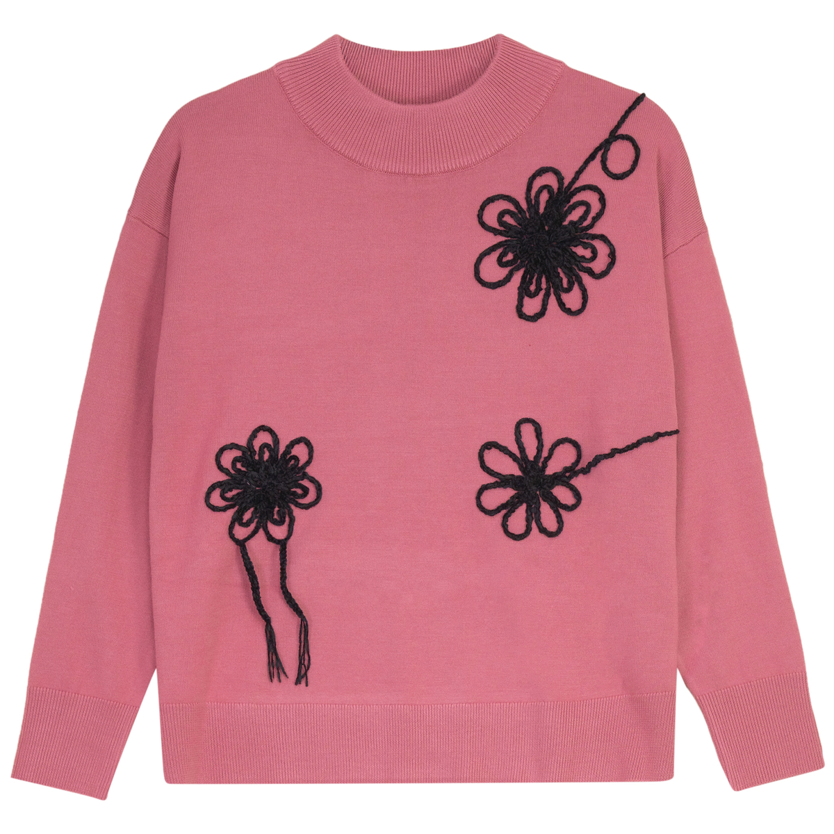 Maternity Rope Applique Sweater in Light Champagne by La Enceinte