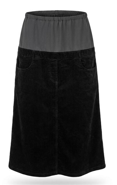 Maternity Maxi Corduroy Pull On Skirt in by Mini + Me
