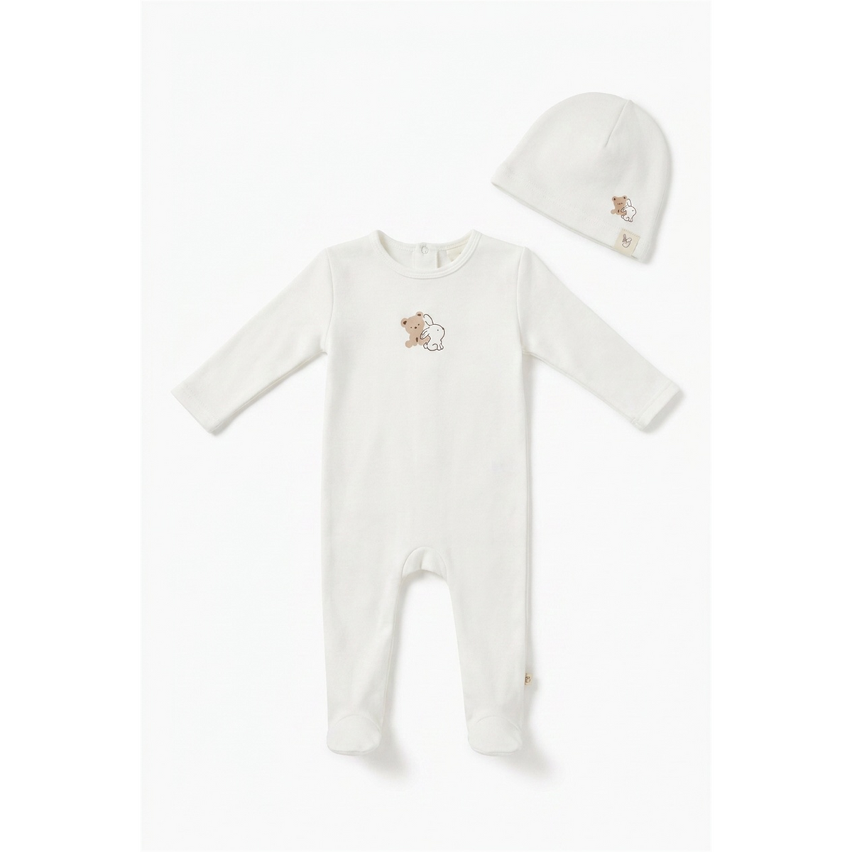 Bear & Bunny Print Footie in by Bebe Bella