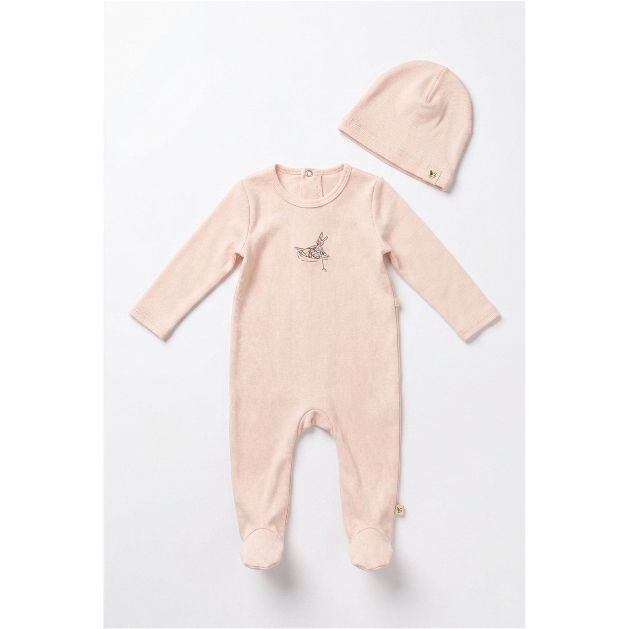 Sail Boat Bunny Print Footie in by Bebe Bella