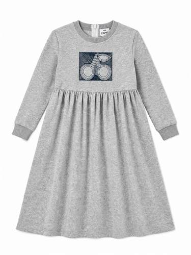 Cherry Embroidery Dress in Light Grey Mix by Jolie Capri