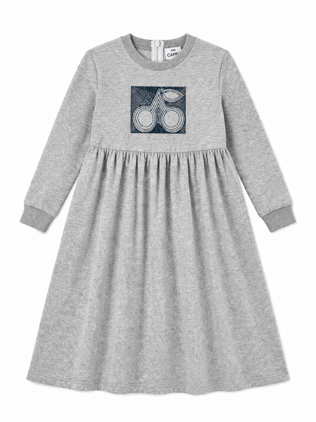 Cherry Embroidery Dress in Light Grey Mix by Jolie Capri