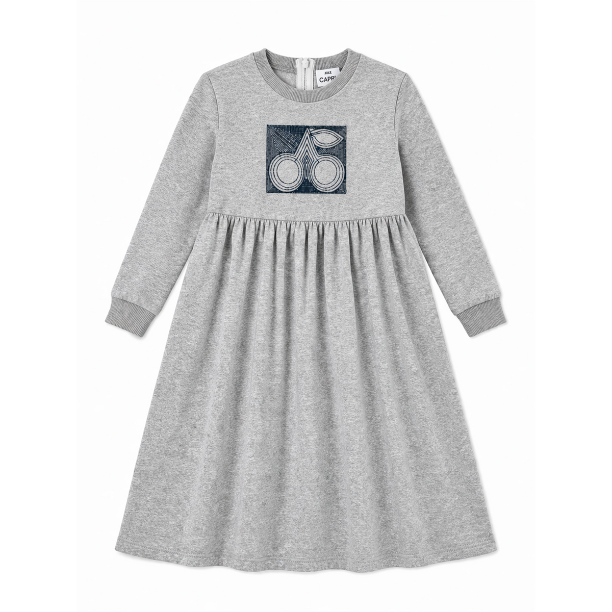 Cherry Embroidery Dress in Light Grey Mix by Jolie Capri