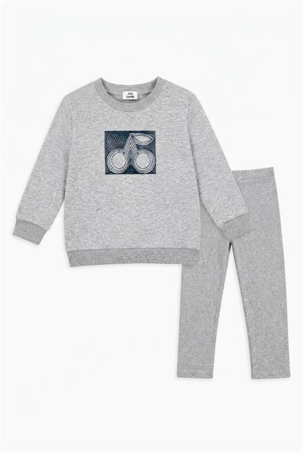 Cherry Embroidery Set in Light Grey Mix by Jolie Capri