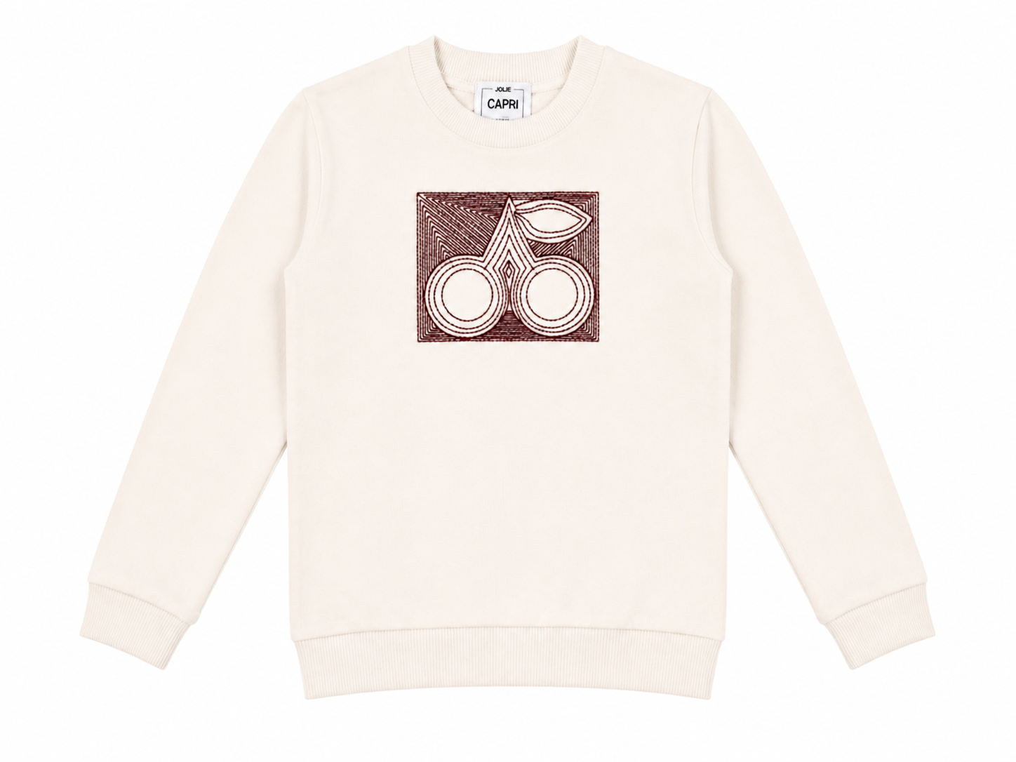 Cherry Embroidery Sweatshirt in by Jolie Capri