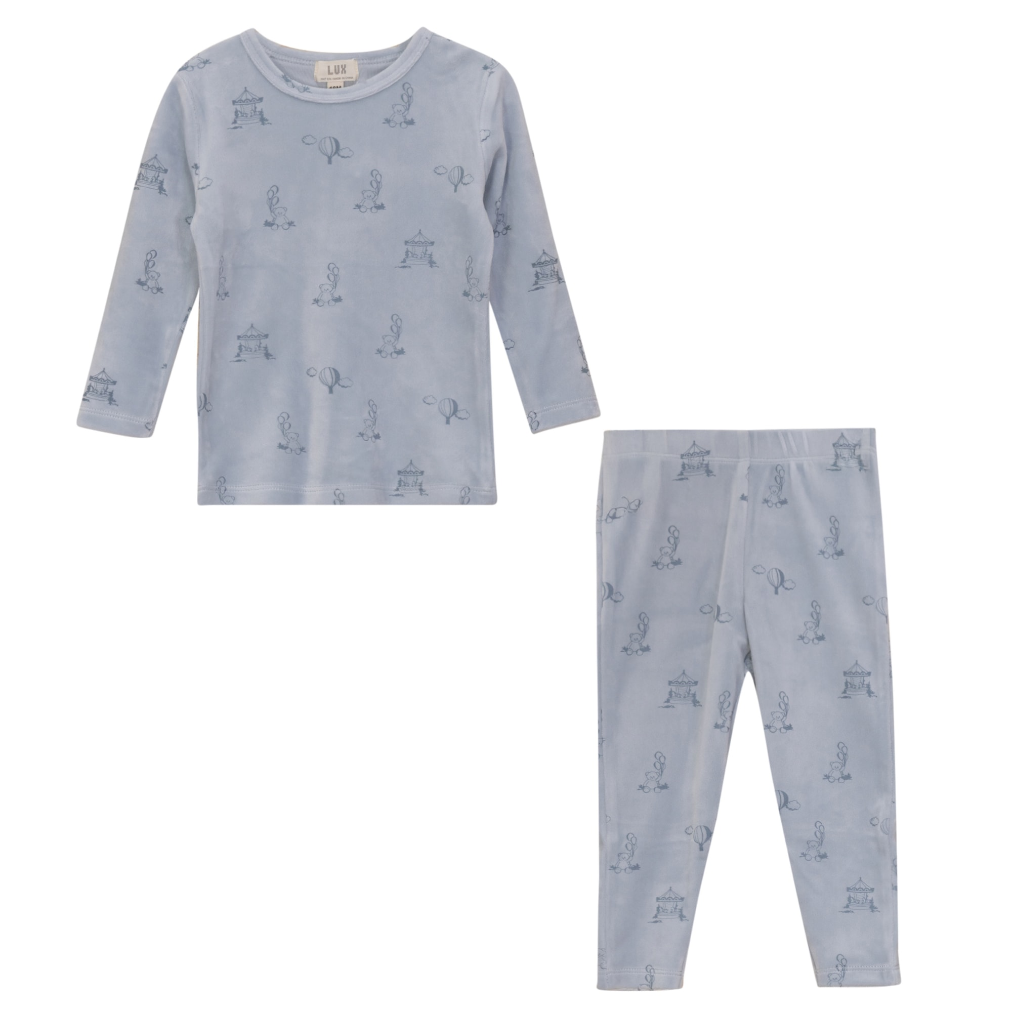 All Over Print Set in Cloud Blue by LUX Regular