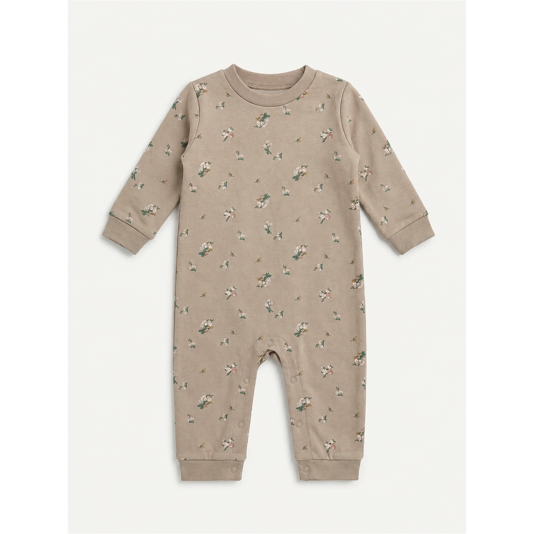 Floral Print Romper in Beige by Puddles