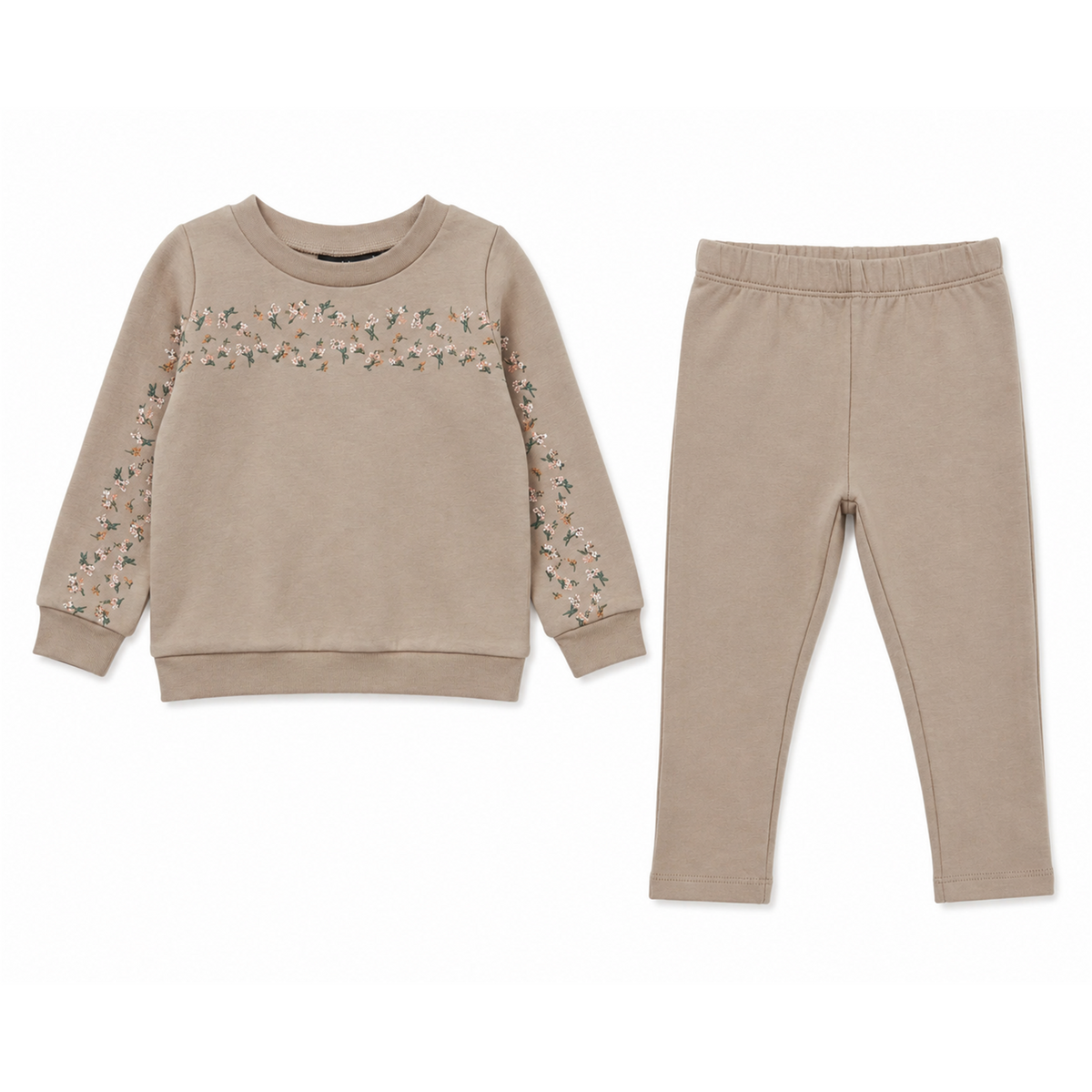 Floral Print Set in Beige by Puddles