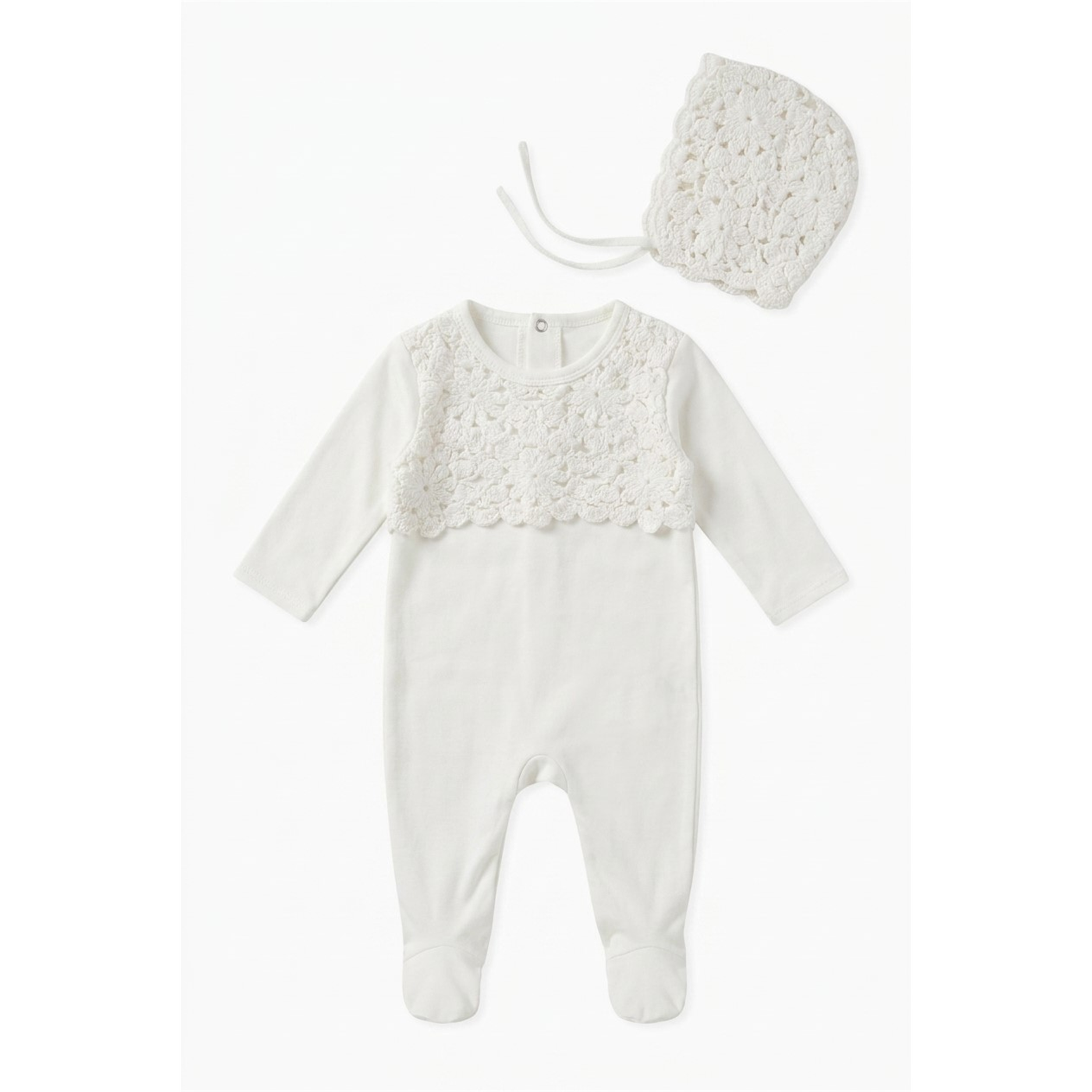 Velvet Footie in Ivory by Bebe Bella