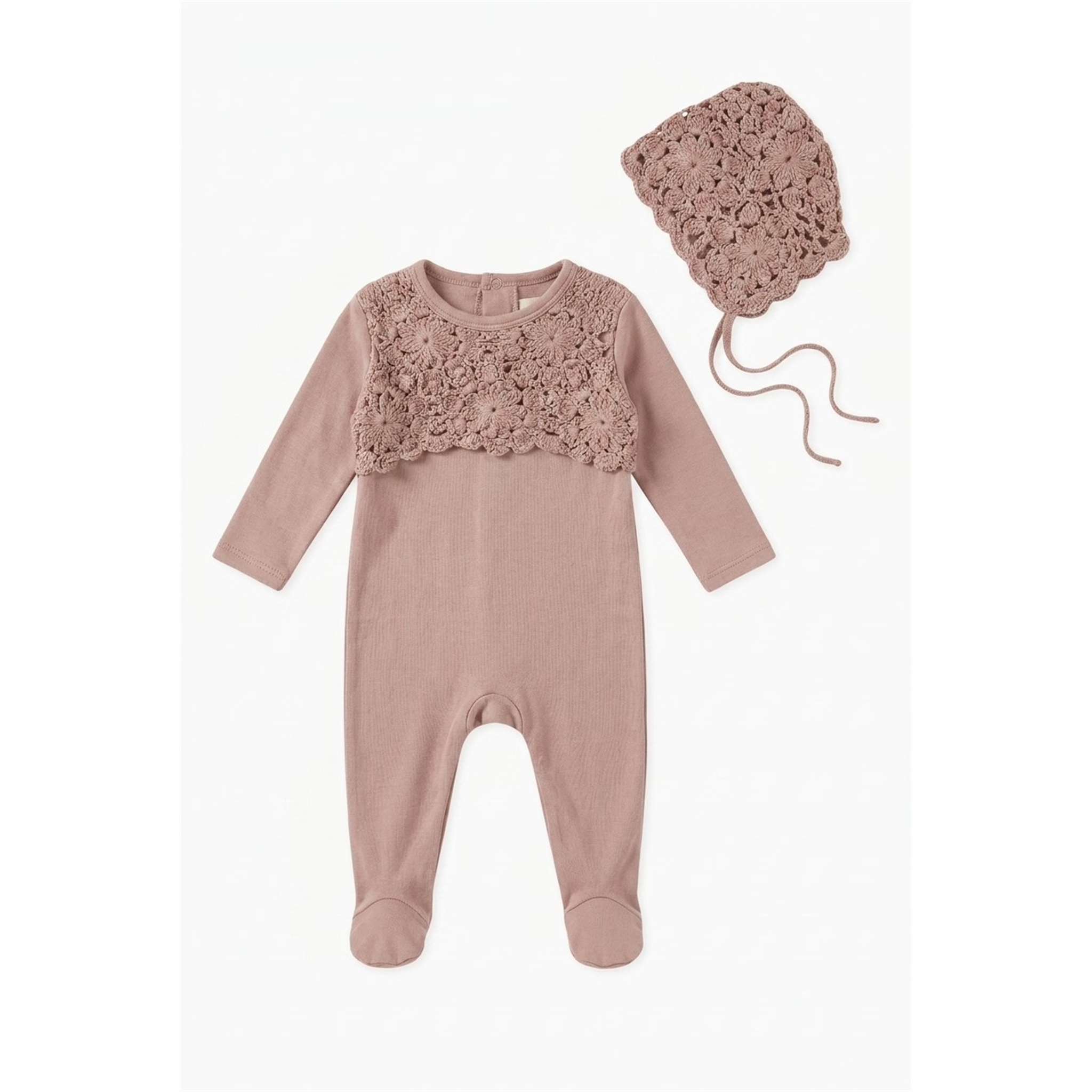 Velvet Footie in Rose Cloud by Bebe Bella