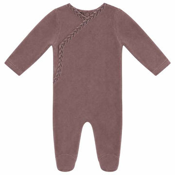 Footie With Leaves Stitch