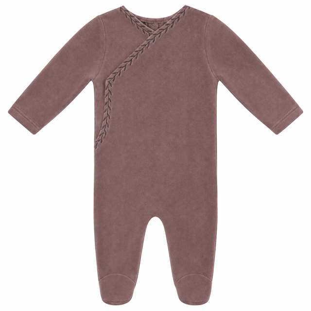 Footie With Leaves Stitch