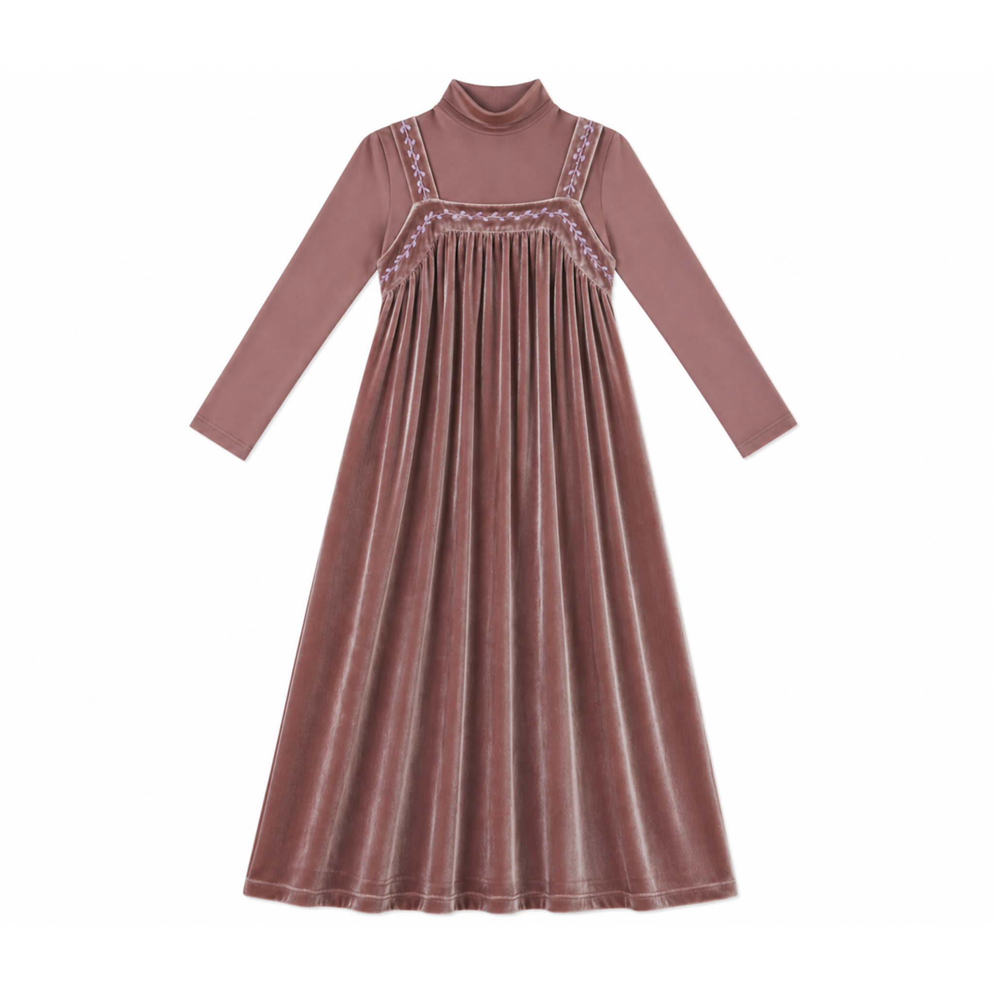 Shell & Jumper With Leaves Stitch in Twilight Mauve by Seal