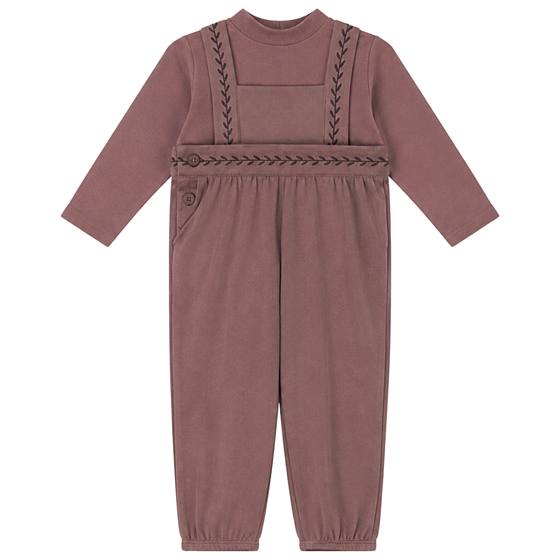 Shell & Overall With Leaves Stitch Decoration in Twilight Mauve by Seal