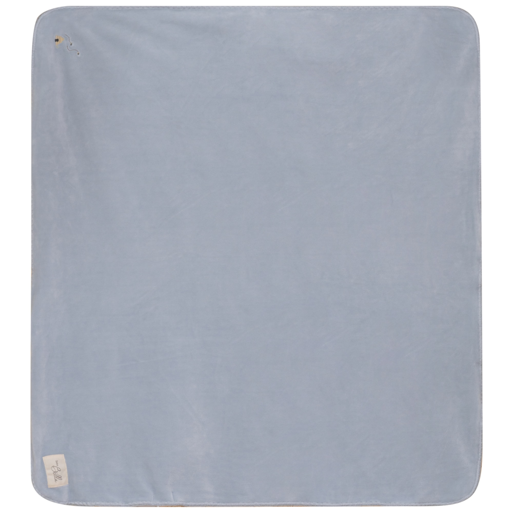 Honeybee, Flower & Rolling Horse Velour Blanket in Blue One Size by Bebe Bella