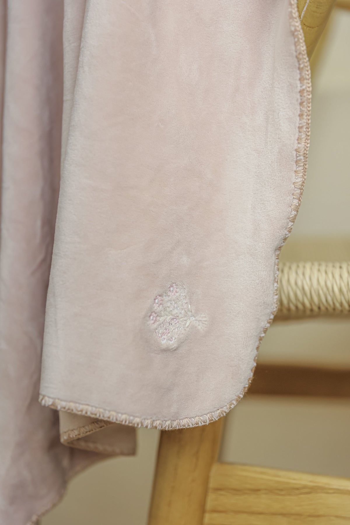 Honeybee, Flower & Rolling Horse Velour Blanket in Blue One Size by Bebe Bella