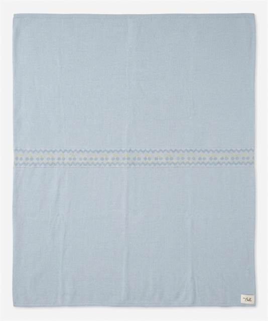 Cherry Embroidered Knit Blanket in Blue One Size by Bebe Bella