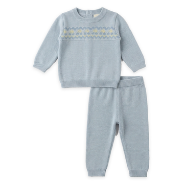 Cherry Embroidered Knit Set