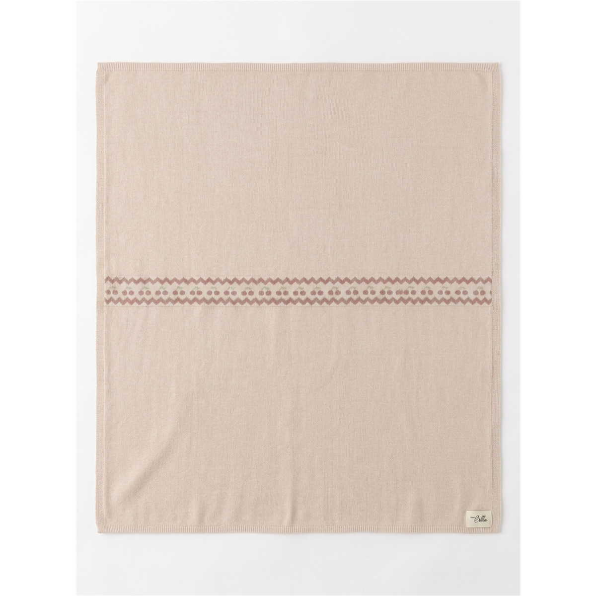 Knit Blanket With Cherry in Primrose One Size by Bebe Bella