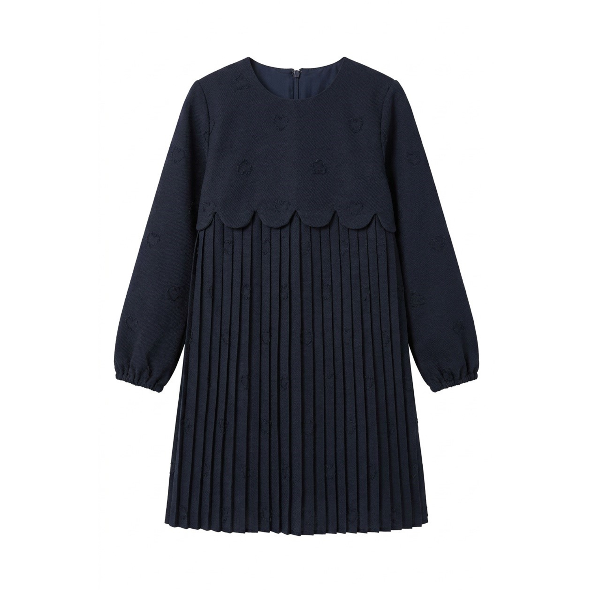 Pleated Dress in Navy by Jolie Capri