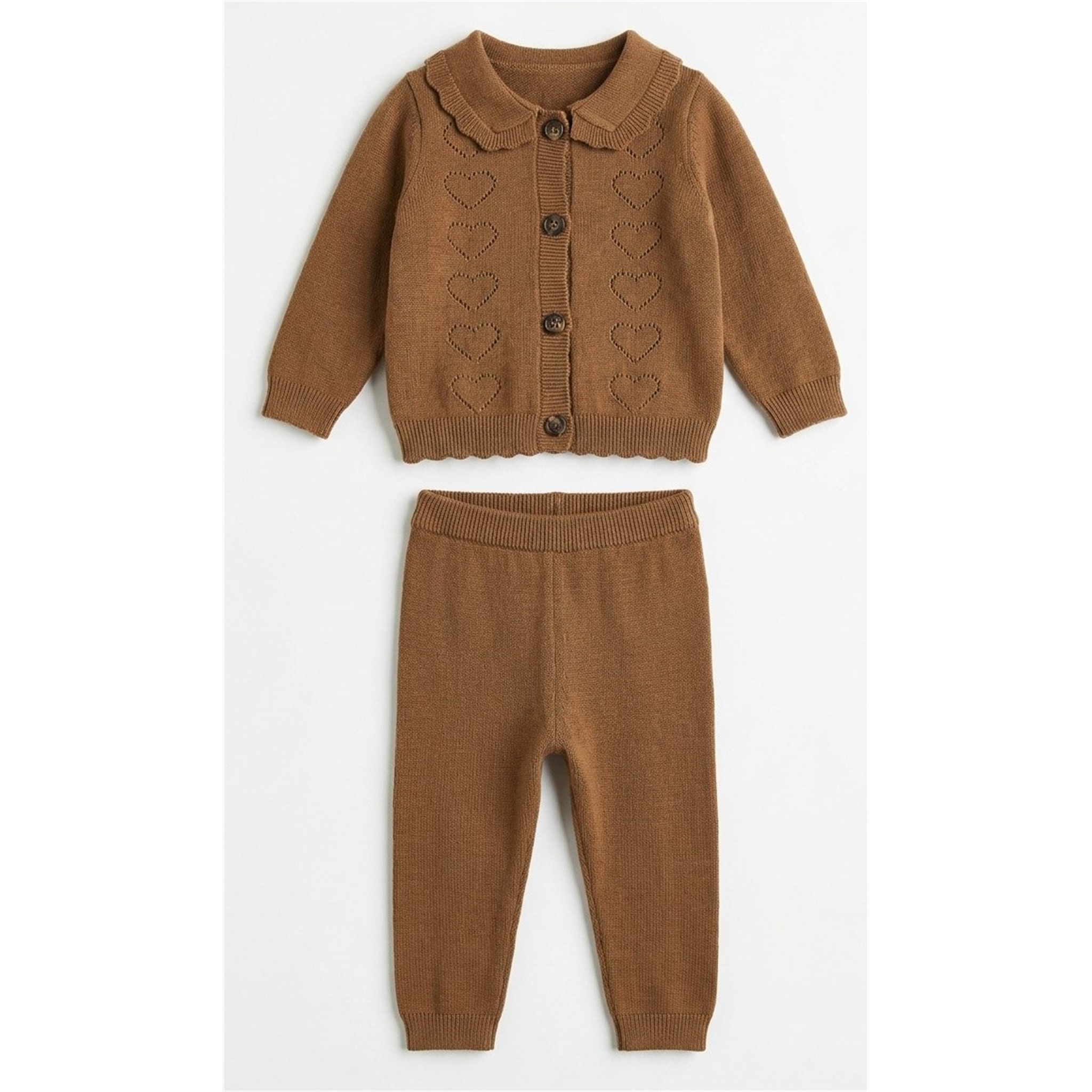 Knit 2 PC Set in Brown by Jolie Capri