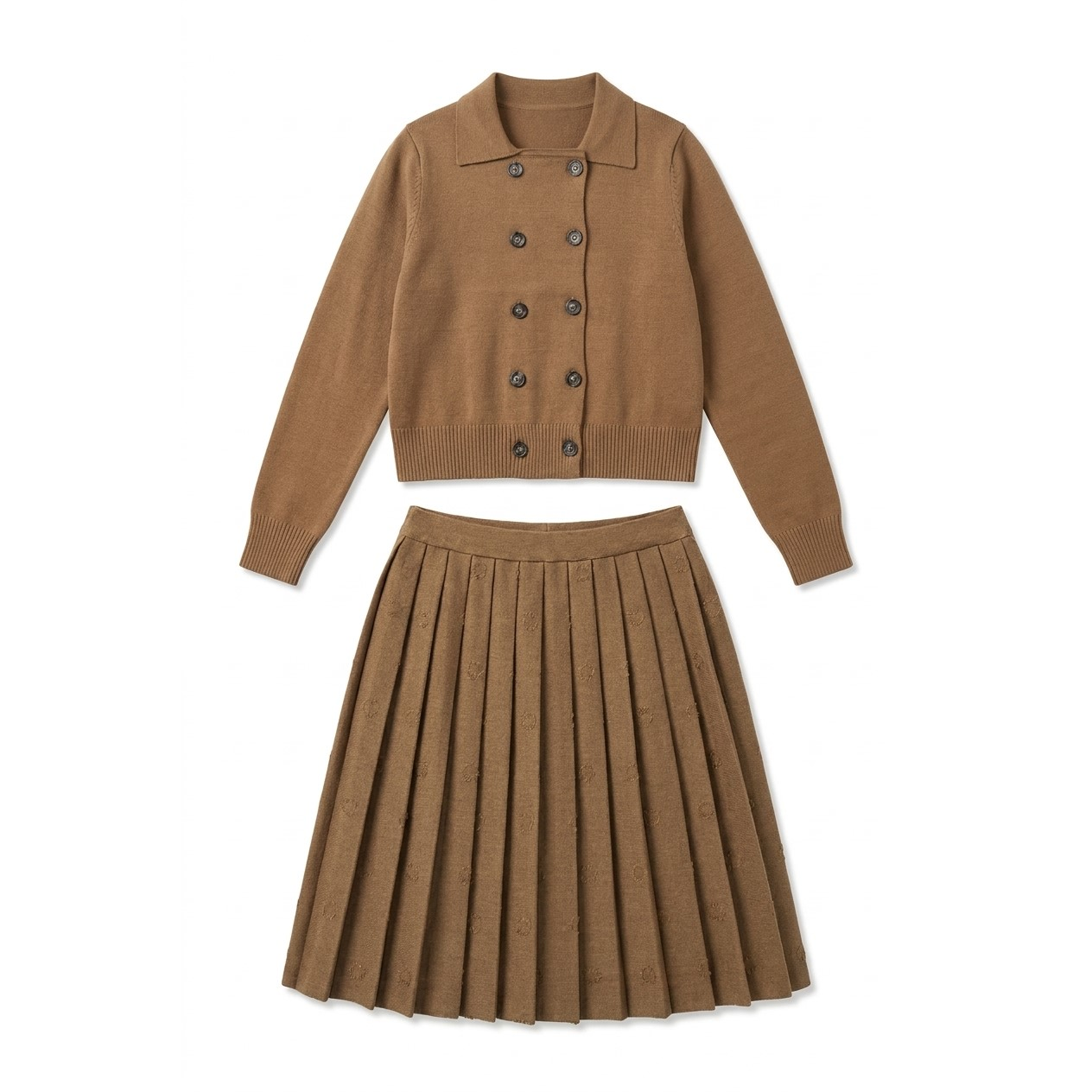 Knit Double Breast Sweater And Skirt Set in by Jolie Capri