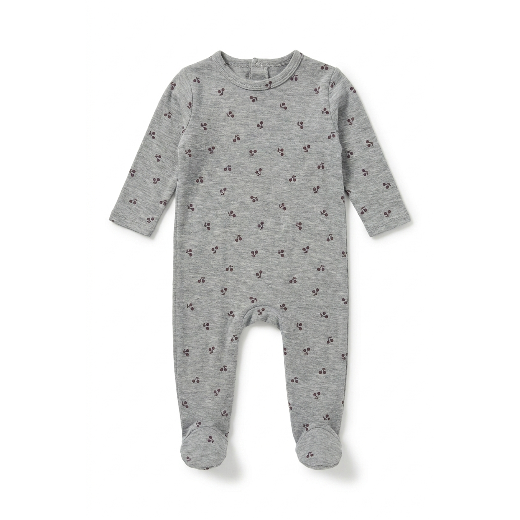 Cherry Modal Footie in Grey by Whipped Cocoa