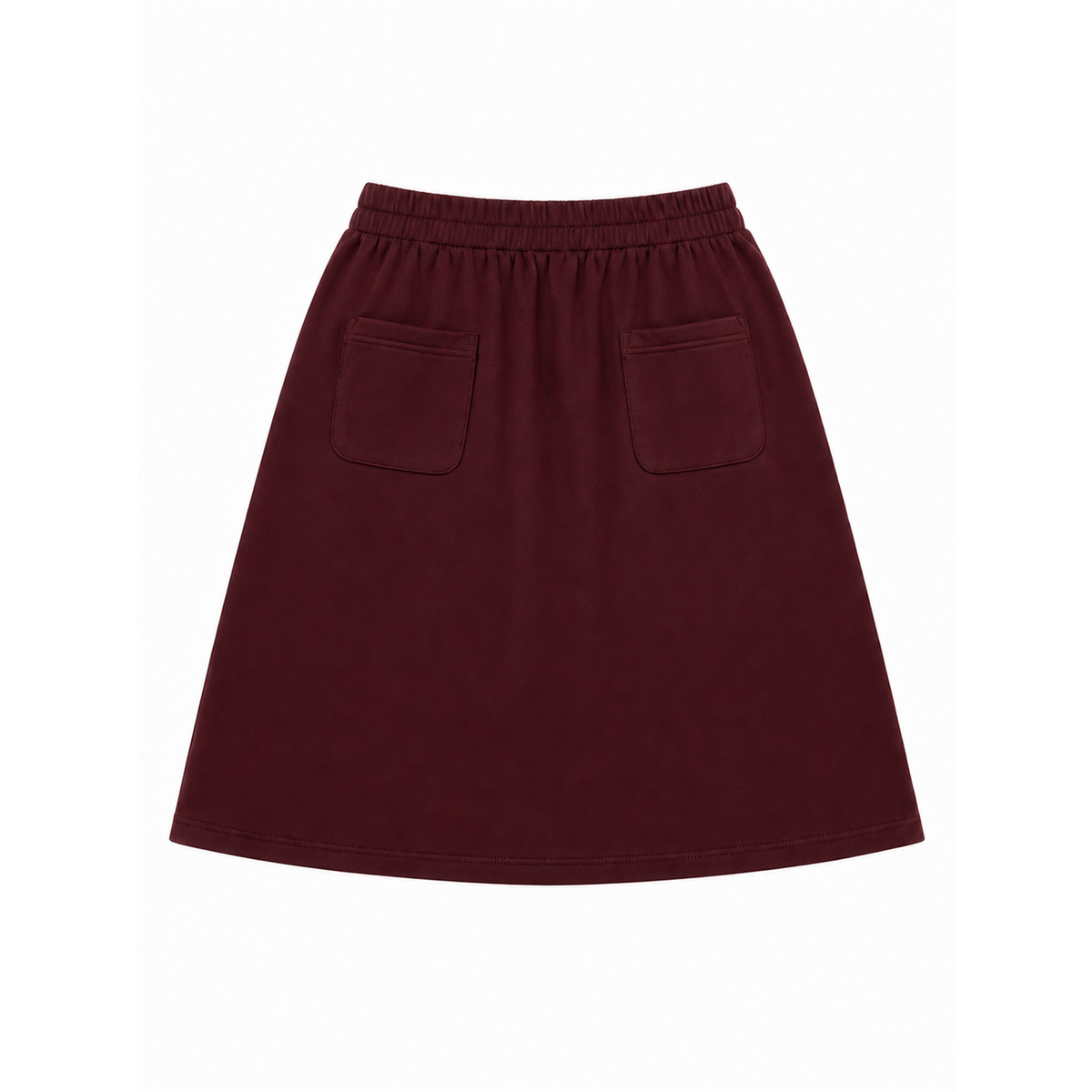 French Fleece Spandex Skirt in Burgundy by Jolie Capri