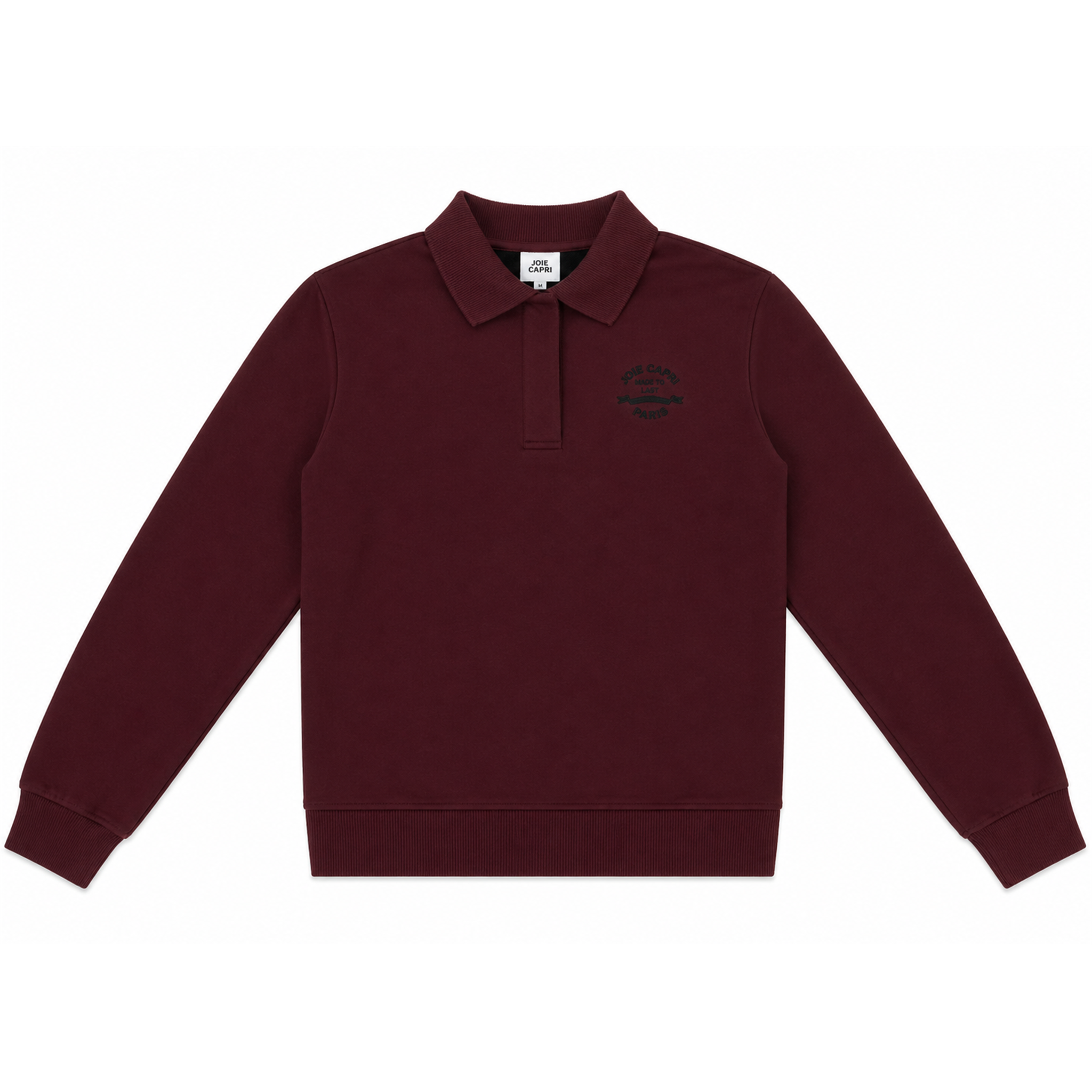 French Fleece Spandex Polo Sweatshirt in by Jolie Capri