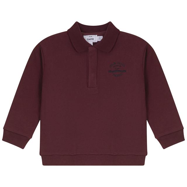 French Fleece Spandex Polo Sweatshirt in by Jolie Capri