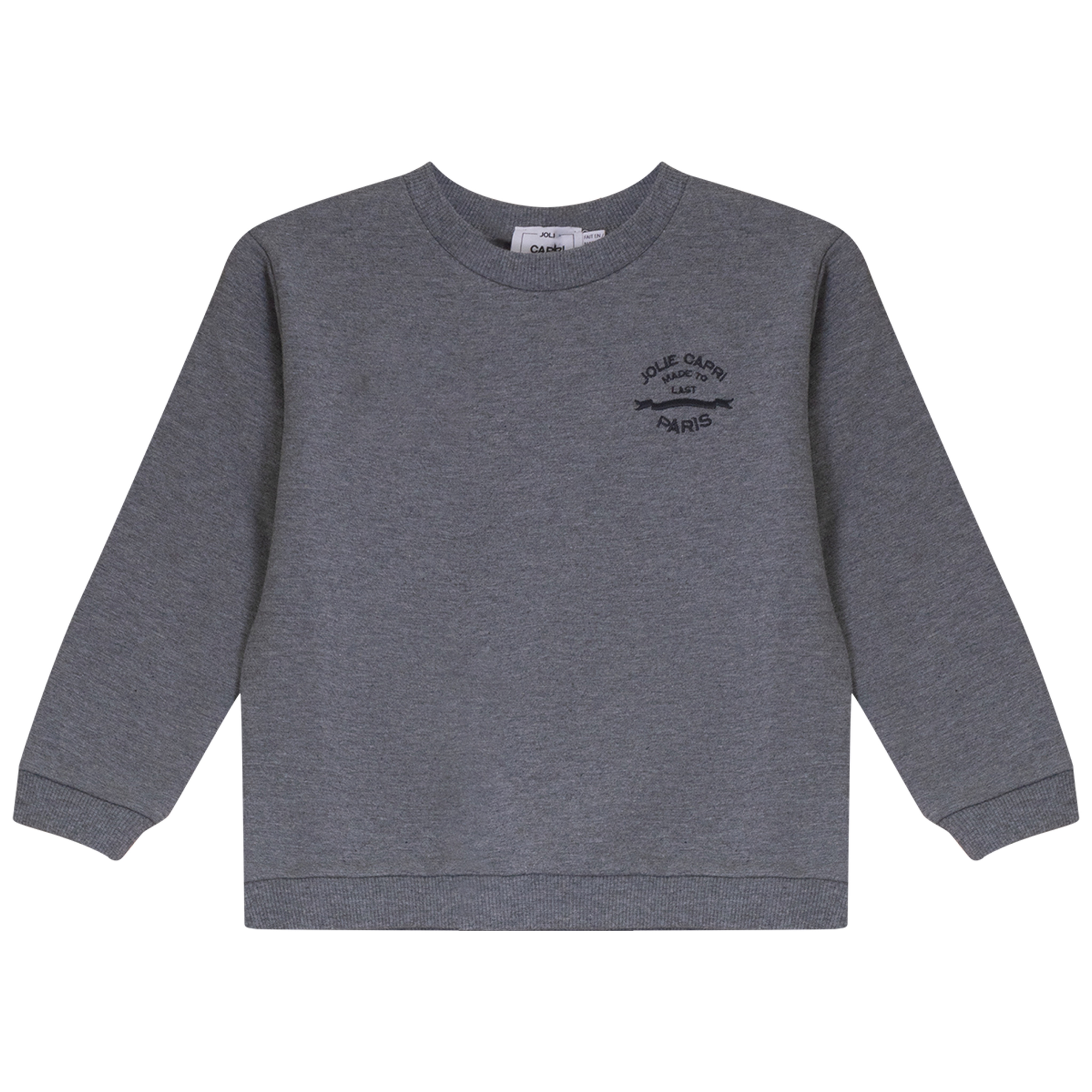 French Fleece Spandex Sweatshirt in Grey Mix by Jolie Capri
