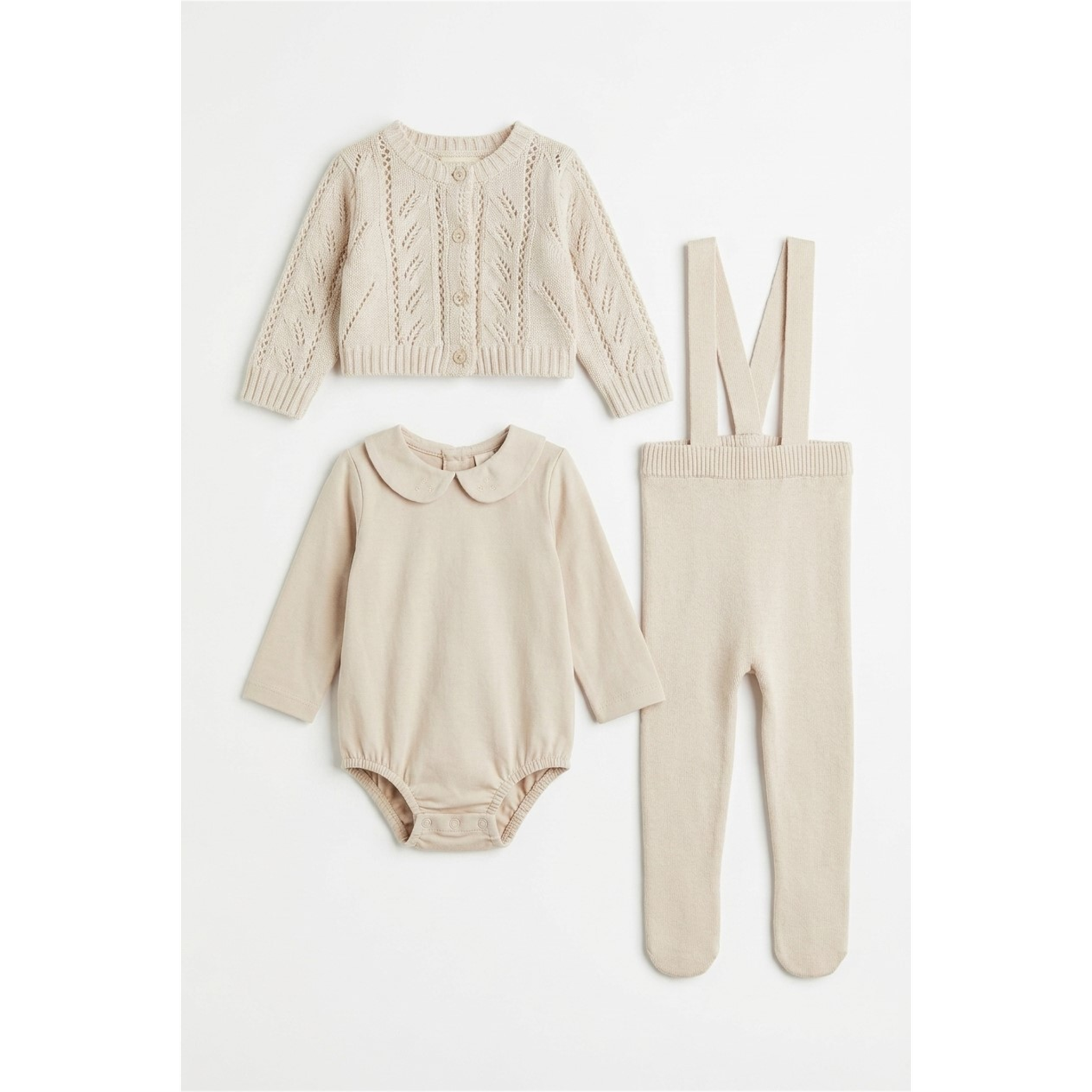 Pointel Knit Set in Dark Almond by Bebe Bella