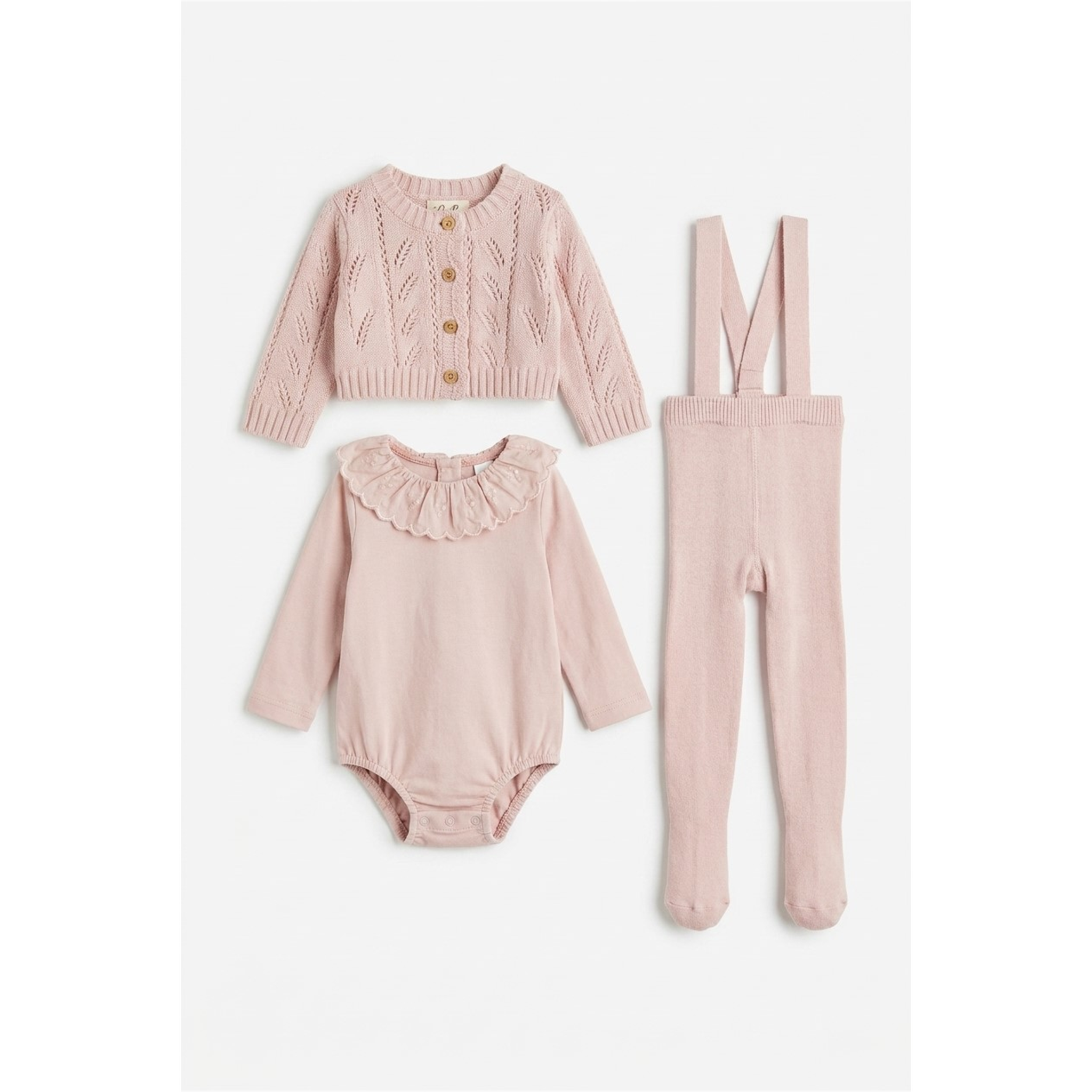 Pointel Knit Set in Primrose by Bebe Bella