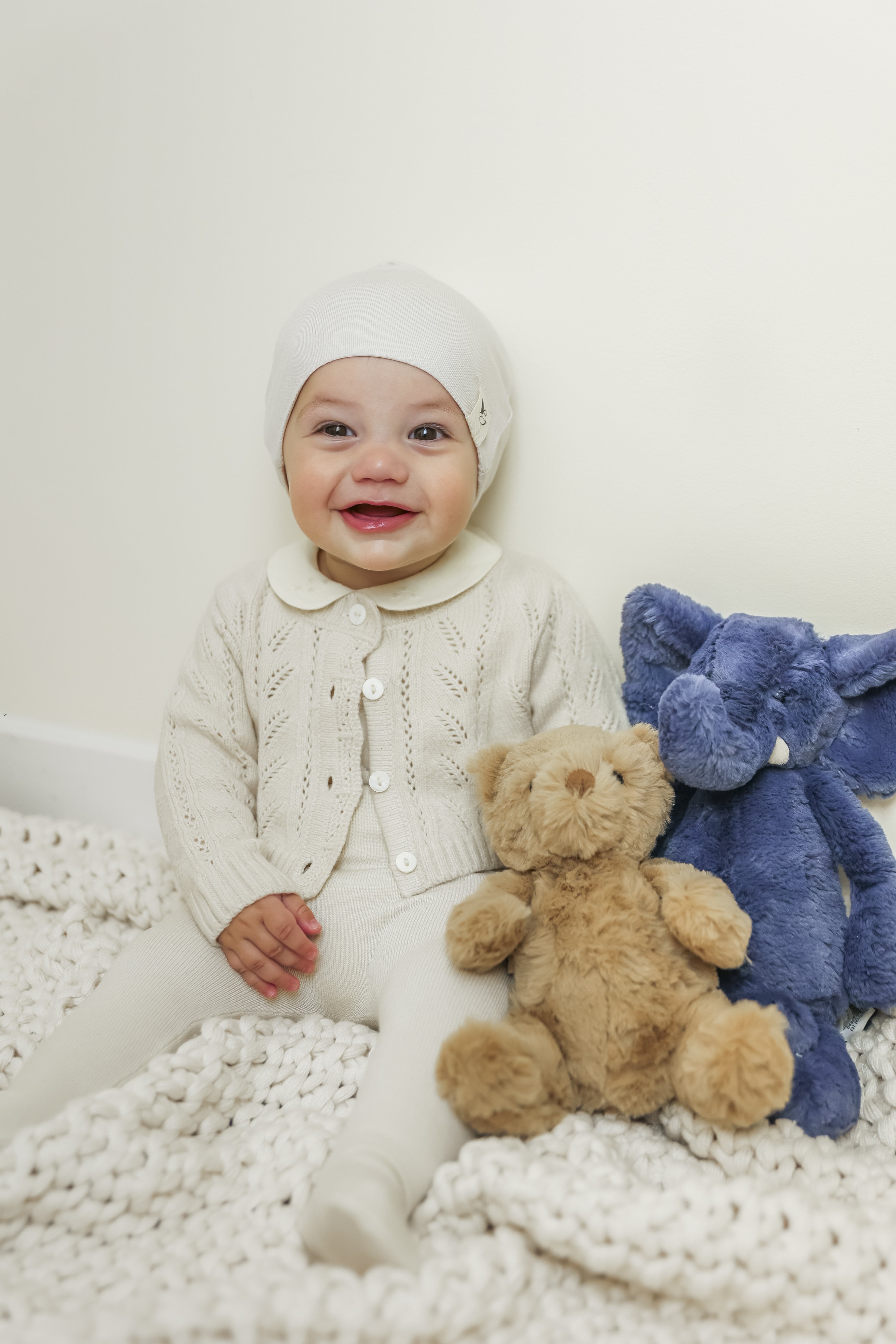 Pointel Knit Set in Baby Blue by Bebe Bella