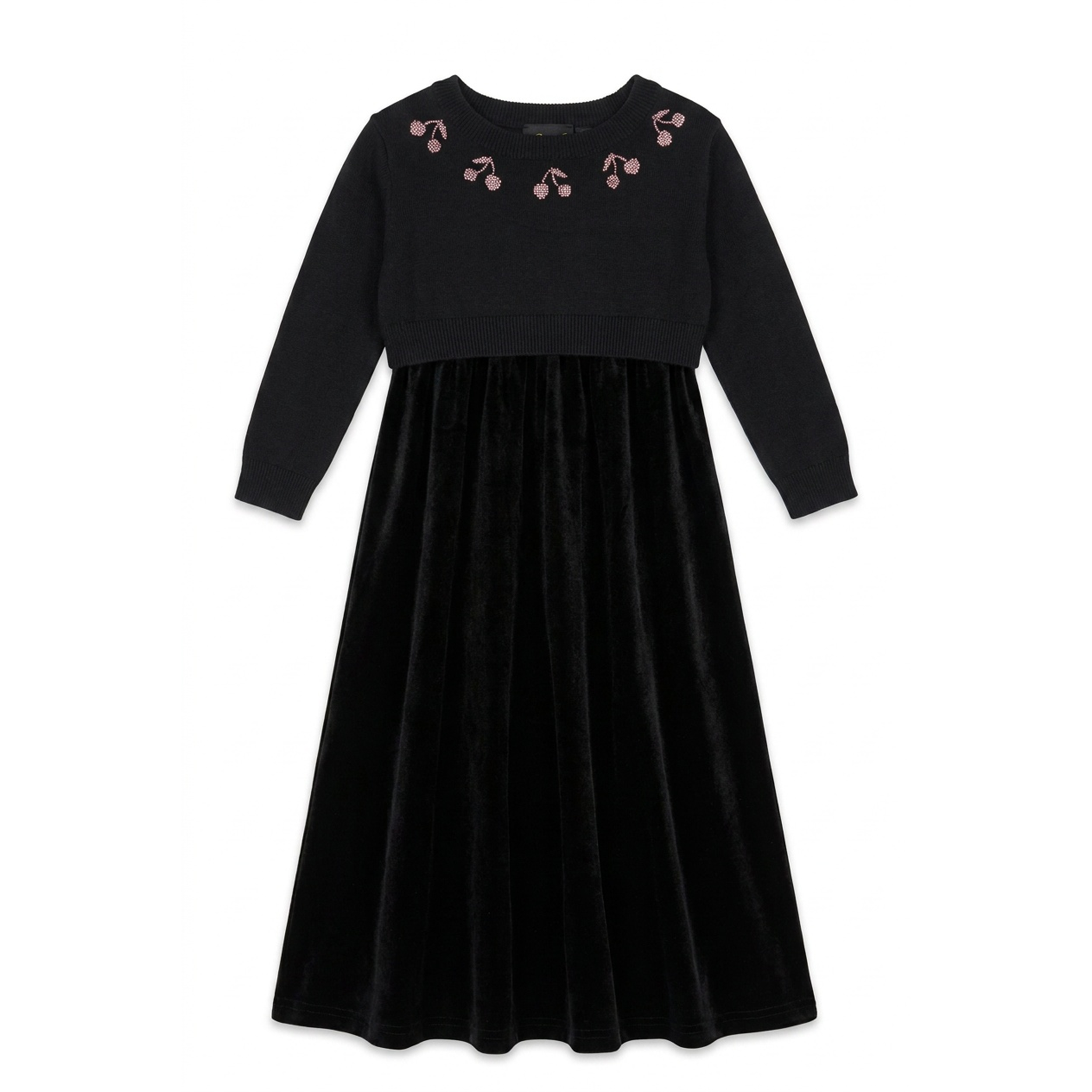 Cherry Embroidery Robe Set in Black by Seal