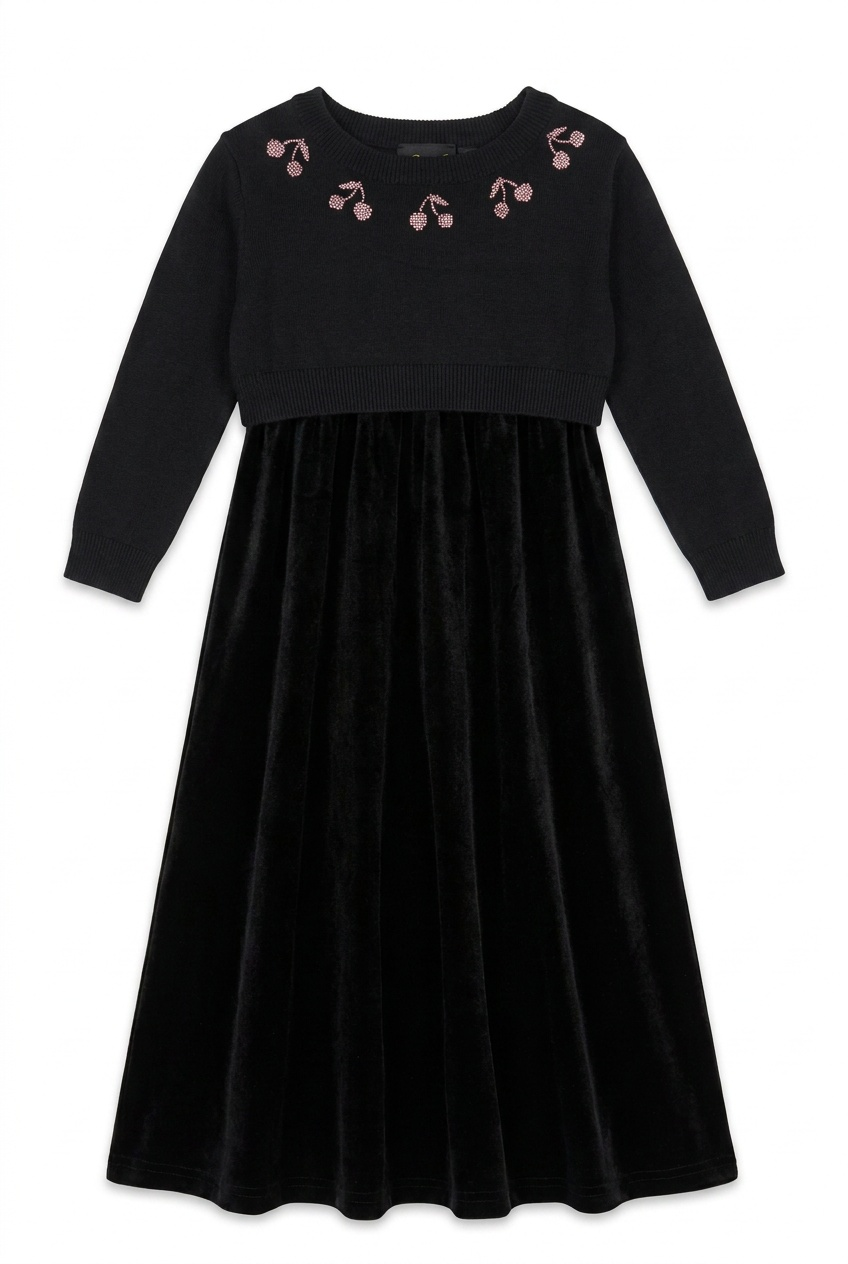 Cherry Embroidery Robe Set