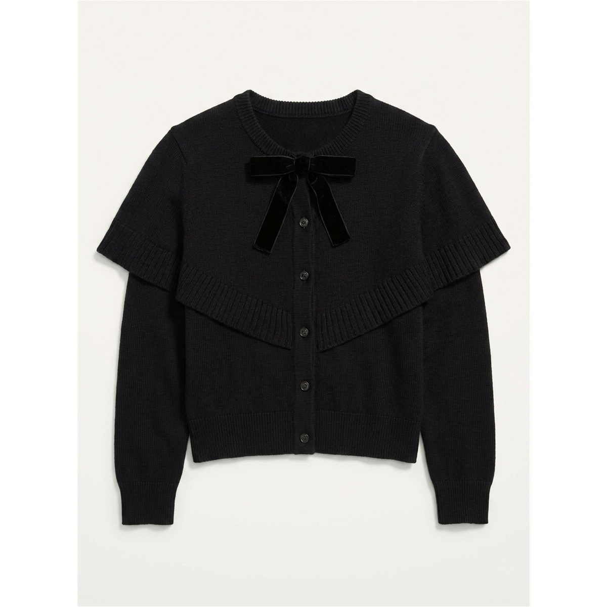 Cape Knit Cardigan in Black by Imagine